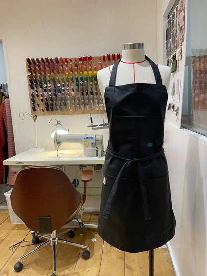 Waxed Cotton Apron Black