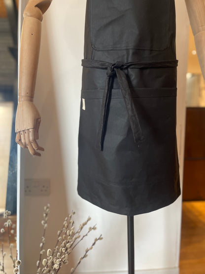 Waxed Cotton Apron Black
