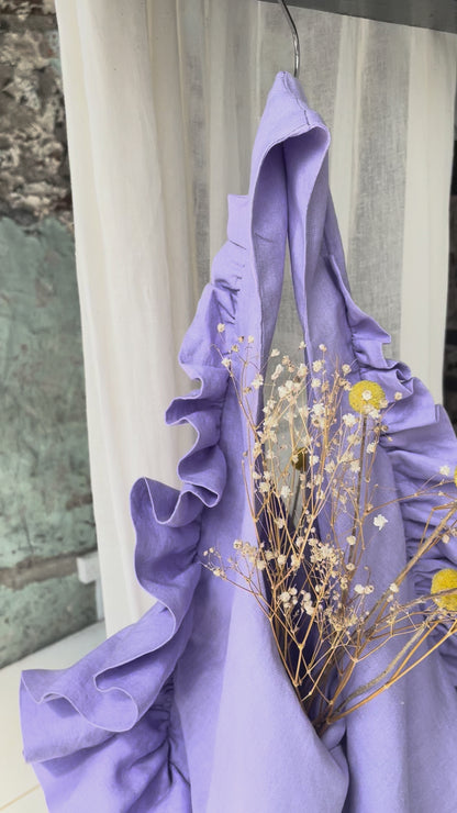 Slouchy Ruffle Bag in Wisteria